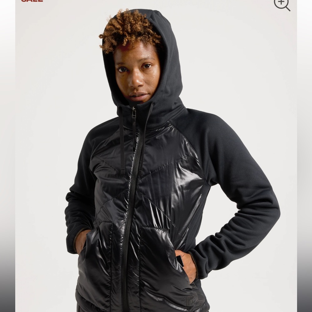 Womens Burton Amora Hybrid Full-Zip Fleece Jacket Ski Snow DryRide Stretch Black